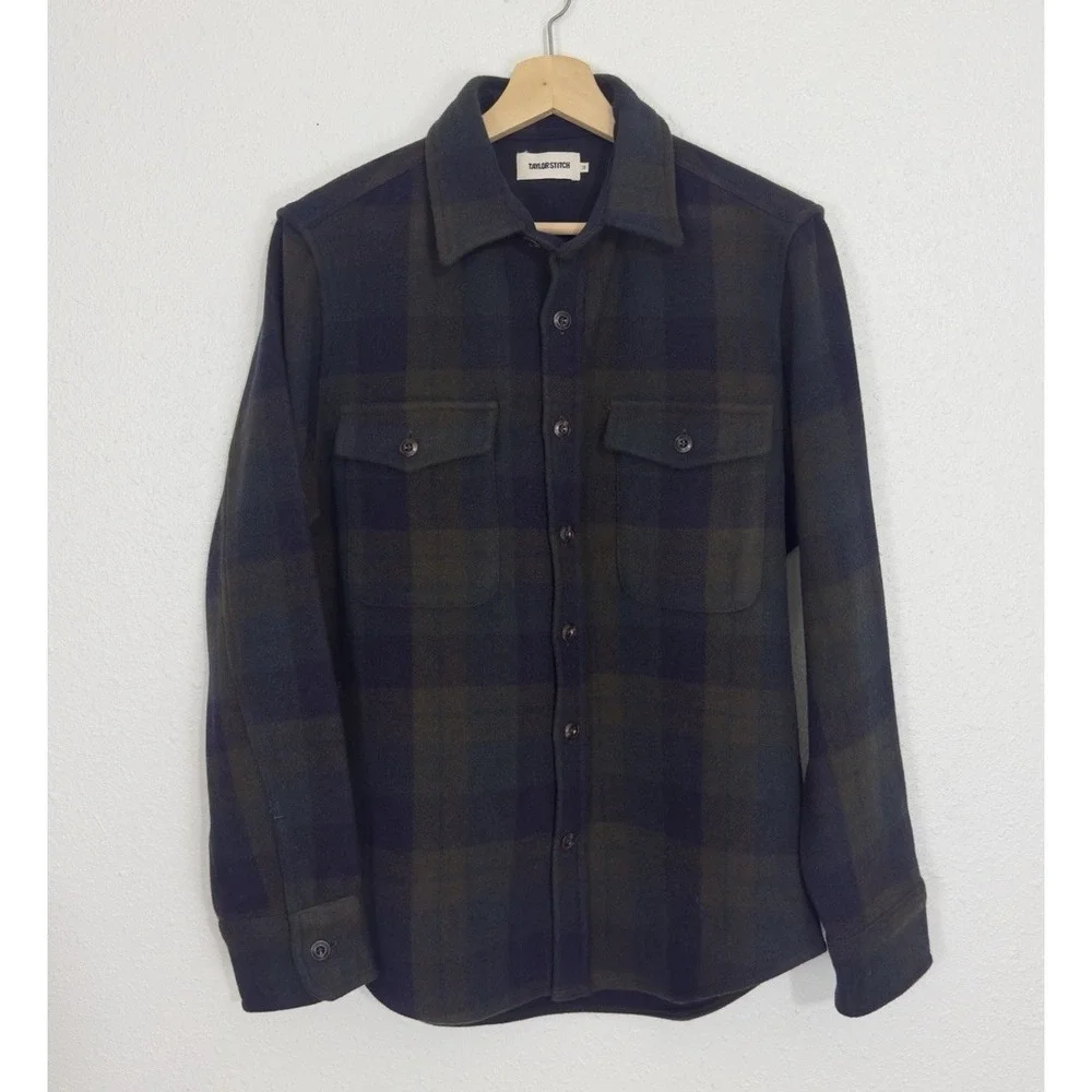 Taylor Stitch The Maritime Wool Collared Long Sleeve Button Up Shirt Jacket 38